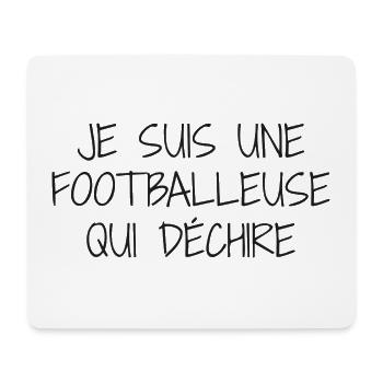Ich bin ein rockiger Fußballer - Mousepad (Querformat) - Weiß - Vorne