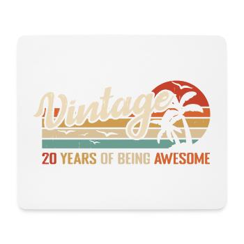20 Ans Rétro Cadeau D'anniversaire Vintage 20 ans - Tapis de souris (format paysage) - blanc - Devant