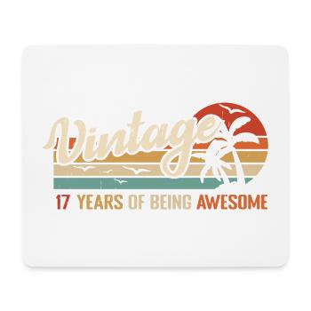 17 Ans Rétro Cadeau D'anniversaire Vintage 17 ans - Tapis de souris (format paysage) - blanc - Devant
