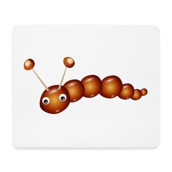 Chenille châtaigne mignonne – Enfance et plaisir de l’artisanat - Tapis de souris (format paysage) - blanc - Devant