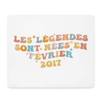 Les légendes sont nées Février 2017 | Femme Cadeau - Tapis de souris (format paysage) - blanc - Devant
