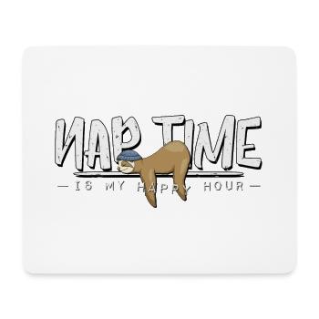 Nap is my happy hour seafaring sloth - Mouse Pad (horizontal) - white - Front