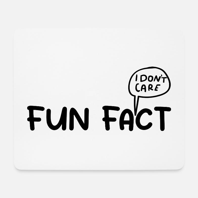 Fun Fact: Es ist mir egal | Lustiger Spruch Sarkastisch - Mousepad (Querformat) - Weiß