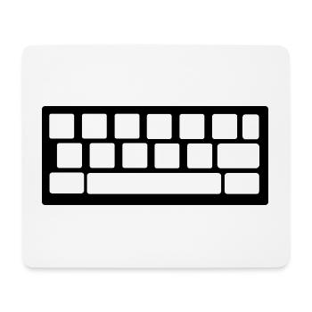 Tastatur – minimalistisches Symbol - Mousepad (Querformat) - Weiß - Vorne