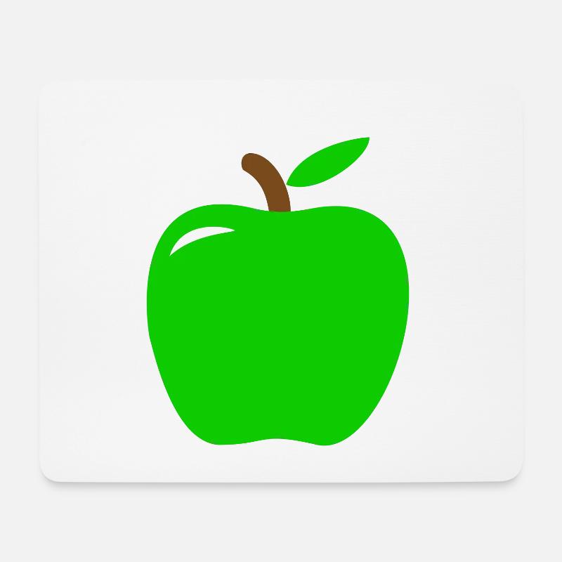 grüner Apfel - Mousepad (Querformat) - Weiß