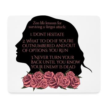 Rose Hathaway "Zen life lessons" Vampire Academy - Mousepad (Querformat) - Weiß - Vorne