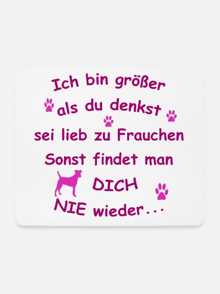 Sicheres Gassi gehen mit deinem Hund - Mousepad (Querformat) - Weiß