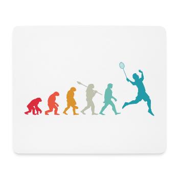 Évolution Badminton Cadeau Pour Joueurs Badminton - Tapis de souris (format paysage) - blanc - Devant
