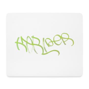 Neon Graffiti Grün Schriftzug Karlder - Mousepad (Querformat) - Weiß - Vorne