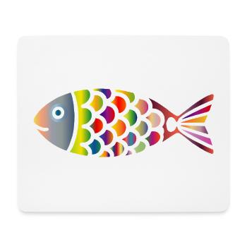 Colorful Fish | Colourful sea motif - Mouse Pad (horizontal) - white - Front