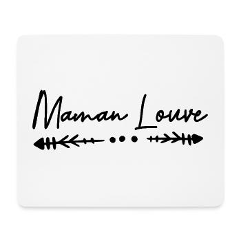 maman louve mère fille famille amour loup - Tapis de souris (format paysage) - blanc - Devant