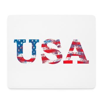 USA flag flag font letter America - Mouse Pad (horizontal) - white - Front