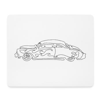 Hot-Rod - Tapis de souris (format paysage) - blanc - Devant