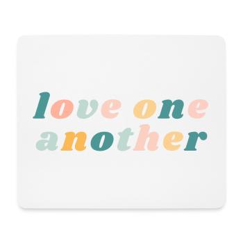 Aimez-vous les uns les autres - Happy Colorful Vibe Christian - Tapis de souris (format paysage) - blanc - Devant