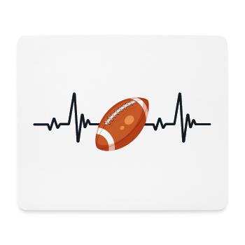 Rugby heartbeat - Mouse Pad (horizontal) - white - Front