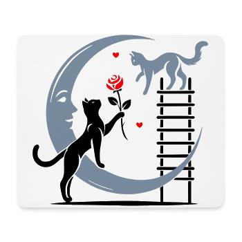 Cats - Romeo and Juliet - Mouse Pad (horizontal) - white - Front