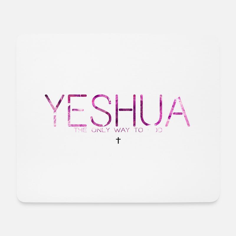 Yeshua - Mousepad (Querformat) - Weiß