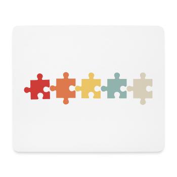 König des Puzzles - Mousepad (Querformat) - Weiß - Vorne