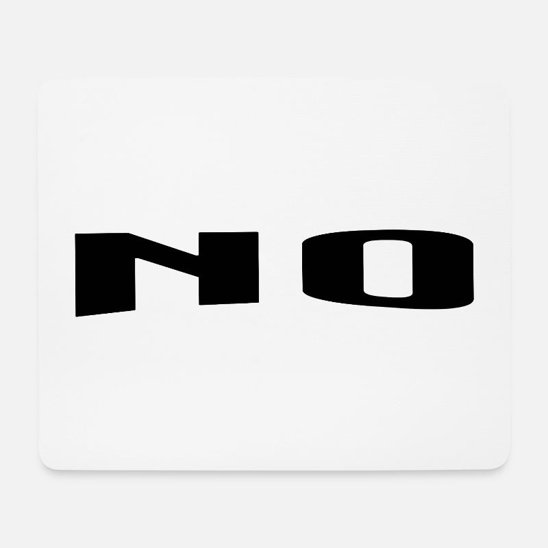 No, a good answer - Mousepad (Querformat) - Weiß