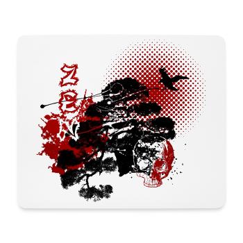 Trash polka ZEN - Tapis de souris (format paysage) - blanc - Devant