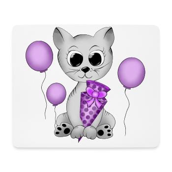 Katze - Mousepad (Querformat) - Weiß - Vorne
