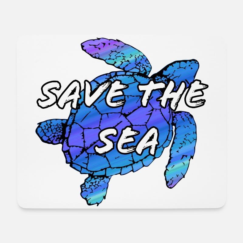 Rettet das Meer - Mousepad (Querformat) - Weiß