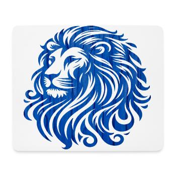 Blue lion, openwork painting. The king of animals. - Mouse Pad (horizontal) - white - Front