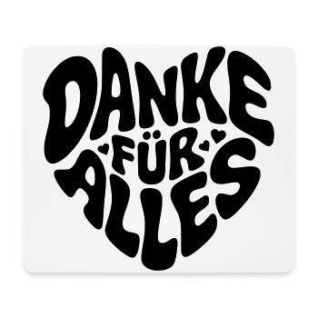 Danke für alles - Mousepad (Querformat) - Weiß - Vorne