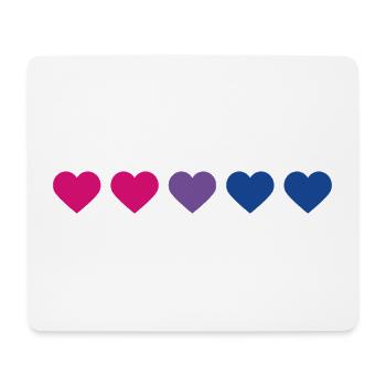 Bi-Heart || LGBT bisexual - Mouse Pad (horizontal) - white - Front