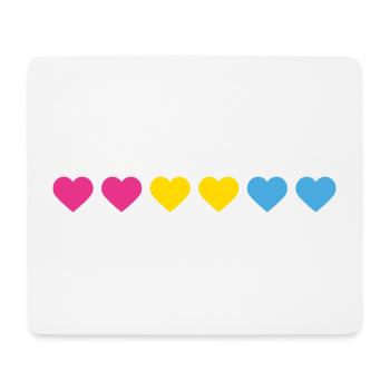 Pan-Heart | Pansexual Pride LGBTQ - Mousepad (Querformat) - Weiß - Vorne