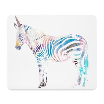 Zebra,unicorn, colorful, illustration,graffiti - Mouse Pad (horizontal) - white - Front