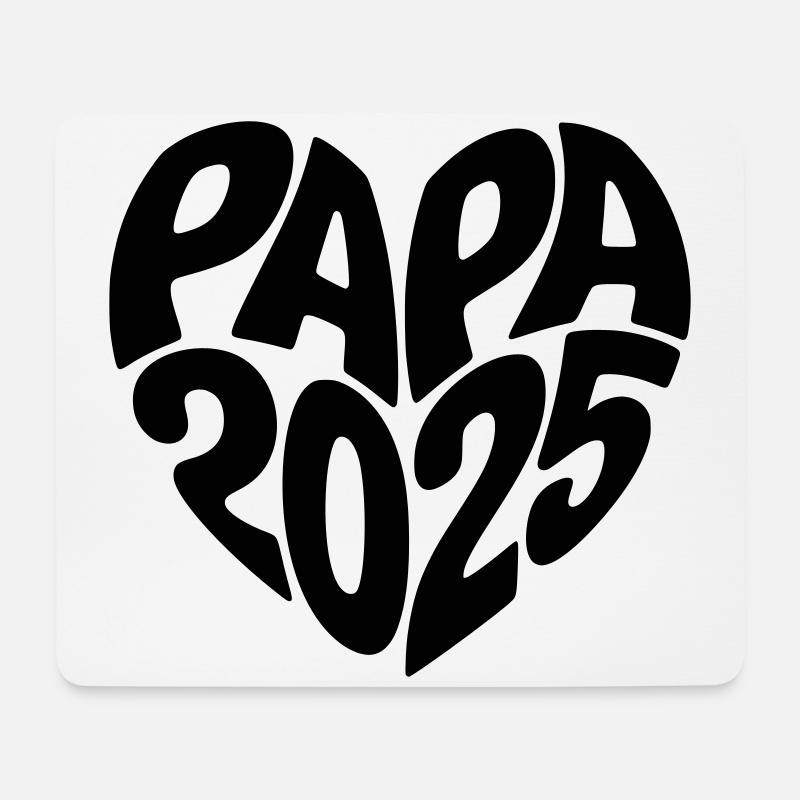 Papa 2025 - Mousepad (Querformat) - Weiß