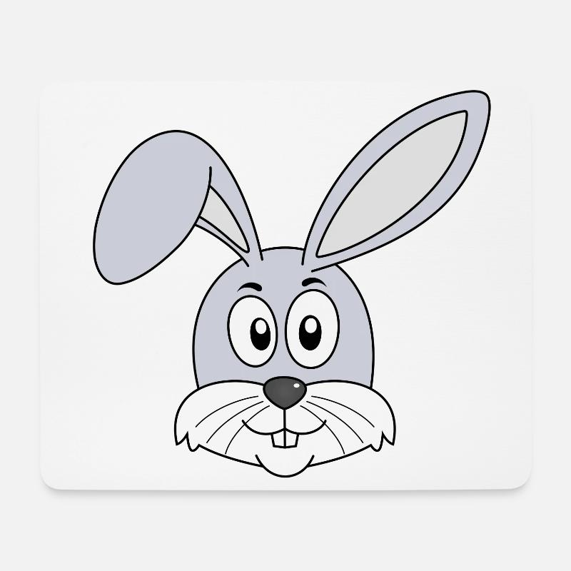 Hase Osterhase Häschen Hasenzähne Hasen Ostern - Mousepad (Querformat) - Weiß
