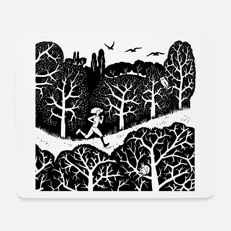 Freiraum - Laufen - Mousepad (Querformat) - Weiß