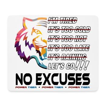 Power Tiger Bootcamp Tiger Gesicht halb plus NO EX - Mousepad (Querformat) - Weiß - Vorne