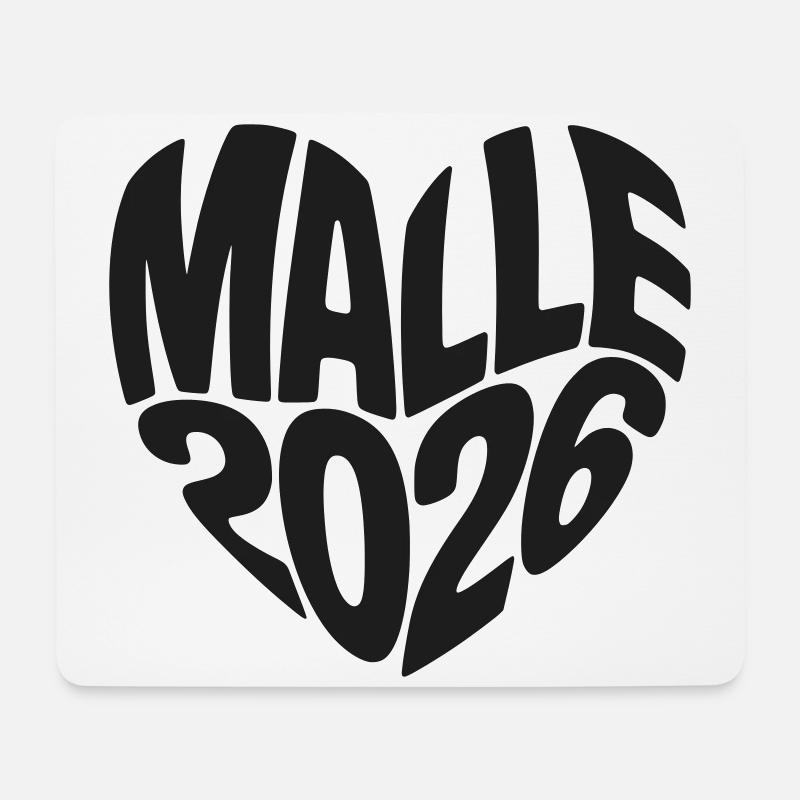 Malle 2026 - Mousepad (Querformat) - Weiß