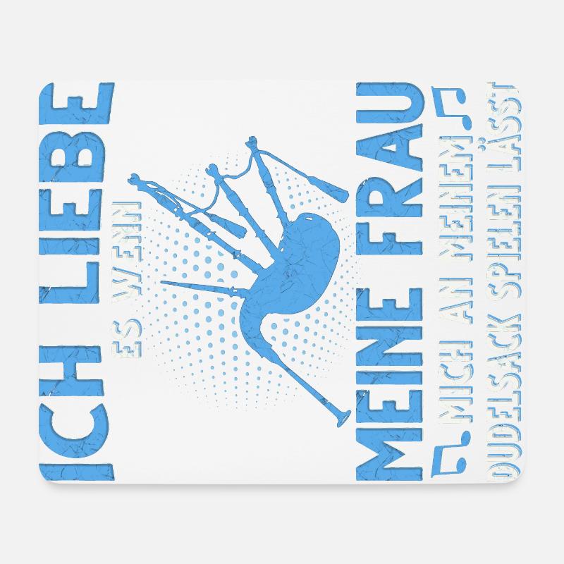 Dudelsack Musikverein Sackpfeifer Musiker - Mousepad (Querformat) - Weiß