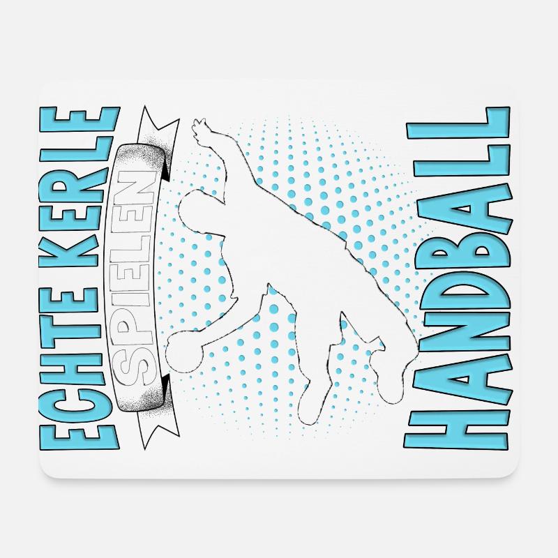 Handballer Herren Jungen Echte Männer Spielen - Mousepad (Querformat) - Weiß