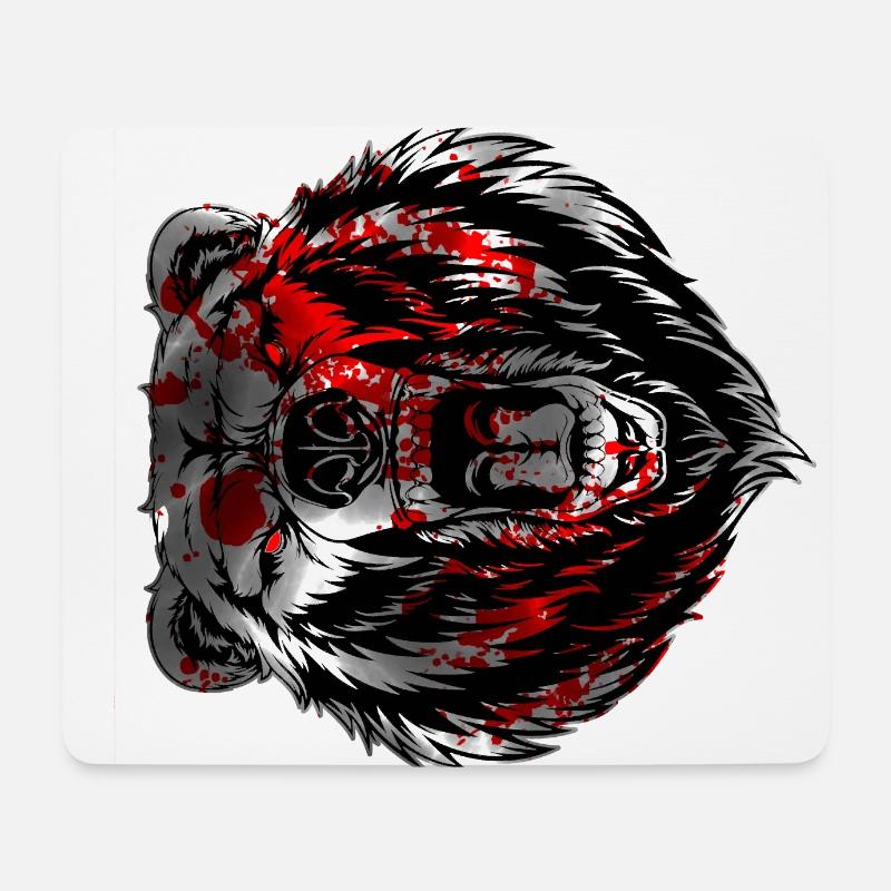 terror steel - Mousepad (Querformat) - Weiß
