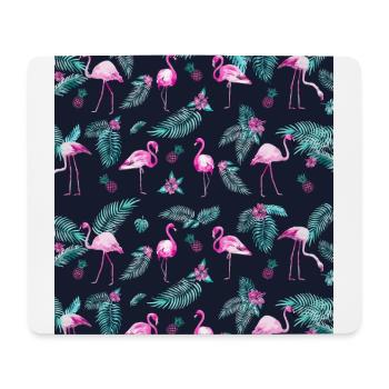 FLAMINGUES TROPICALES - Tapis de souris (format paysage) - blanc - Devant