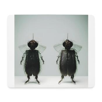 Fotografisches Portrait zwei kleiner Insekten - Mousepad (Querformat) - Weiß - Vorne