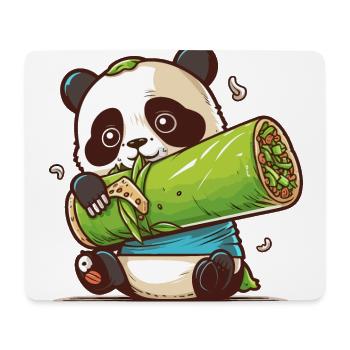 Pandas Episches Burrito-Abenteuer - Mousepad (Querformat) - Weiß - Vorne