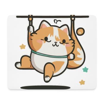 Flexible Feline - Mouse Pad (horizontal) - white - Front