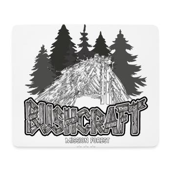 Abri extérieur de survie Bushcraft Adventure - Tapis de souris (format paysage) - blanc - Devant