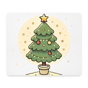 Believe in Magic Christmas Tree Design - Mouse Pad (horizontal) - white - Front