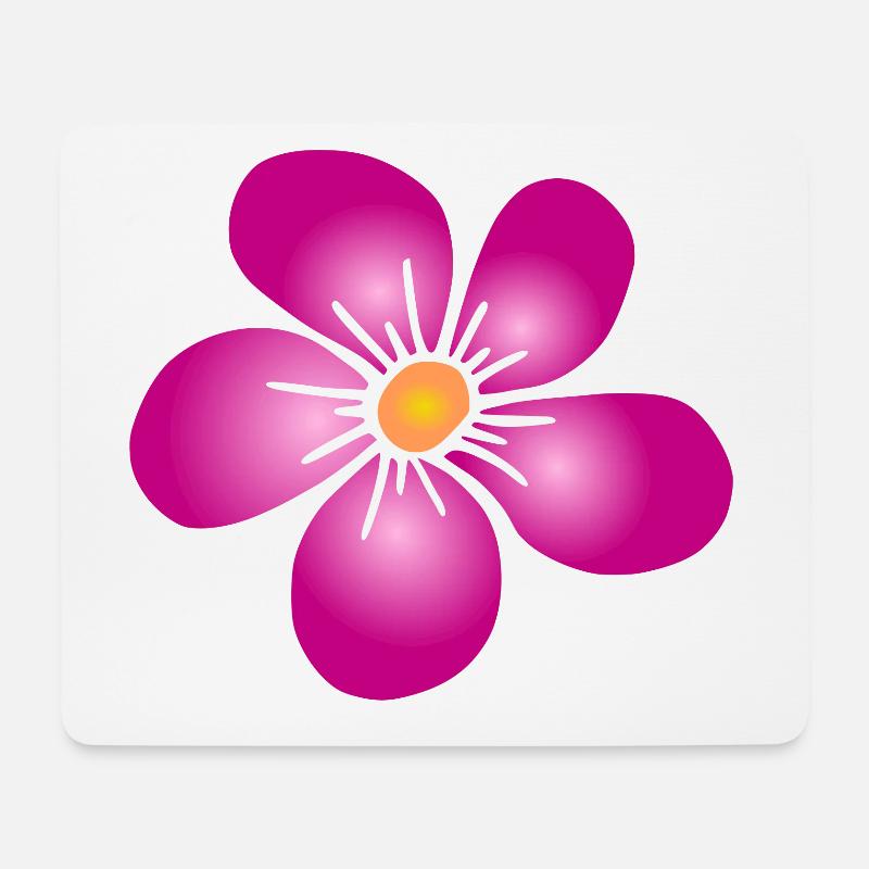 fleur rose motif floral fleur vigne fleuri - Tapis de souris (format paysage) - blanc