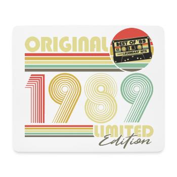 Original 1989 Vintage Anniversaire Vintage Rétro - Tapis de souris (format paysage) - blanc - Devant