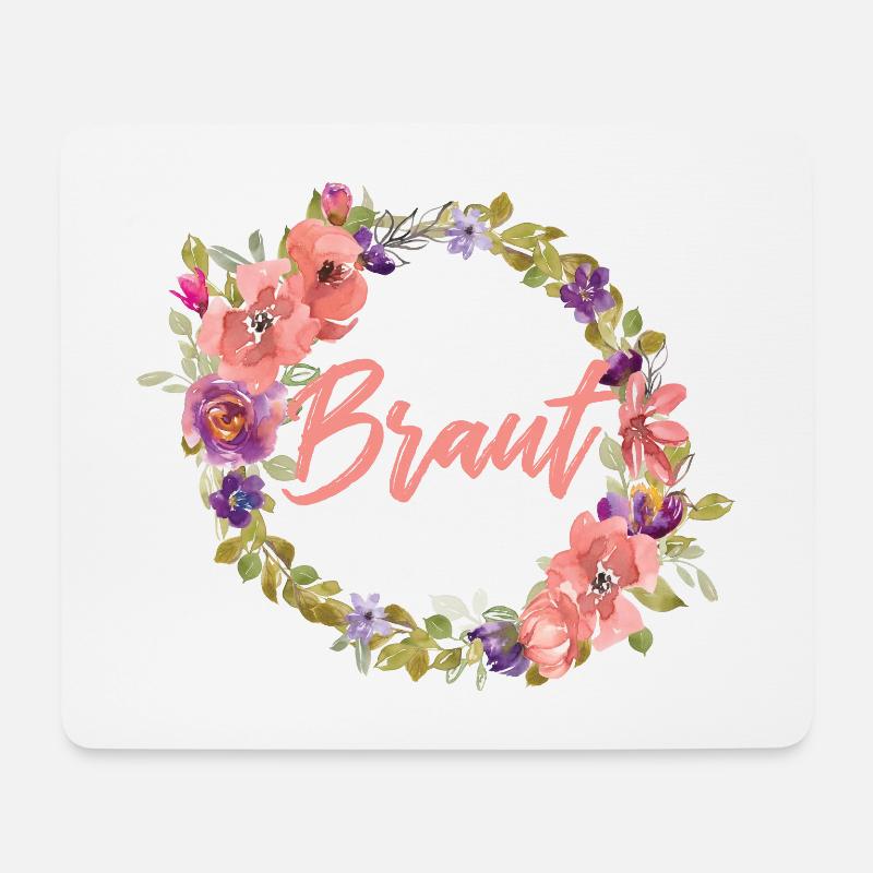 Braut Heirat Junggesellinnenabschied - Mousepad (Querformat) - Weiß