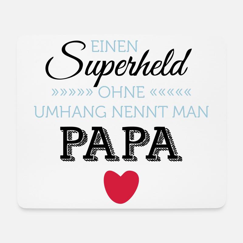 Superheld Papa T-Day2015 Feelings - Mousepad (Querformat) - Weiß