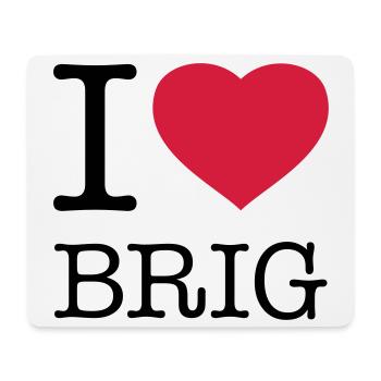 I LOVE BRIG - Mousepad (Querformat) - Weiß - Vorne